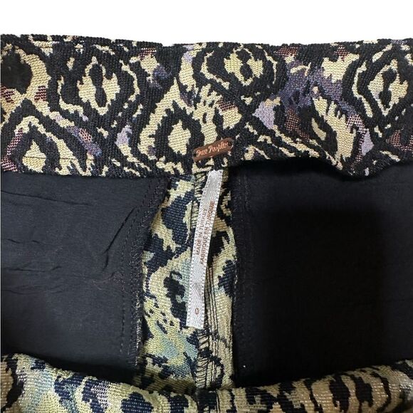 Free People Womens Mod Metallic Printed Cropped Pants Size 0 - Picture 14 of 14